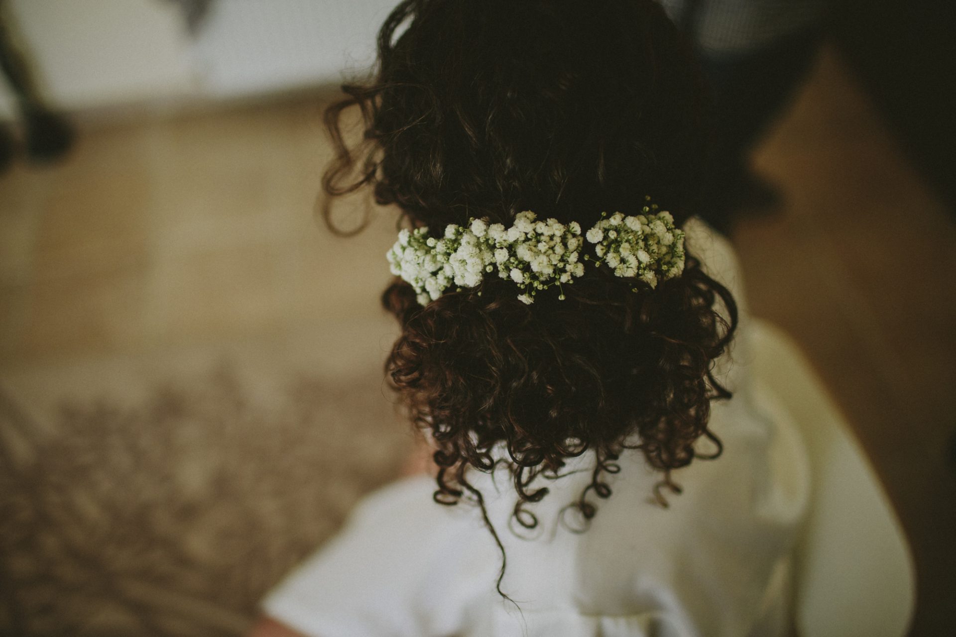Curly Hair Bridal Style Updo Accessory