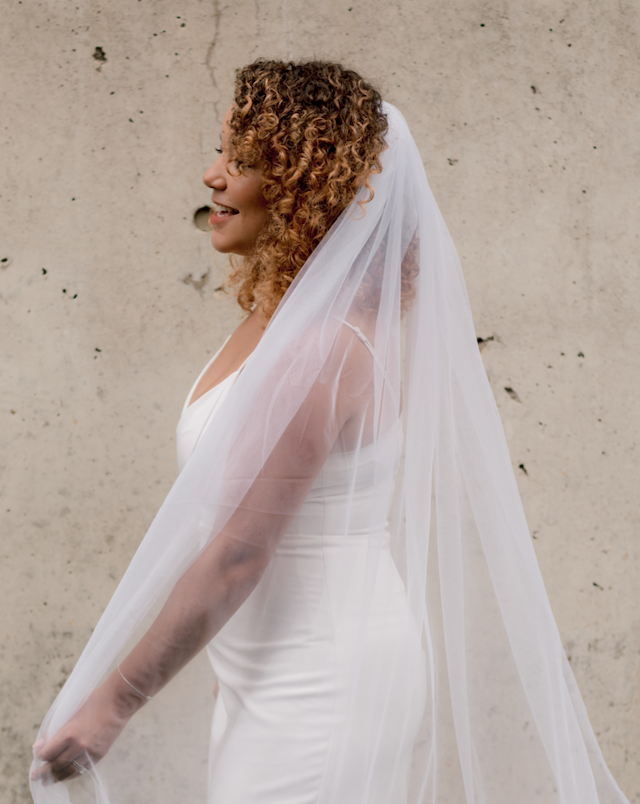 Curly Half-up Accessory Bridal Style