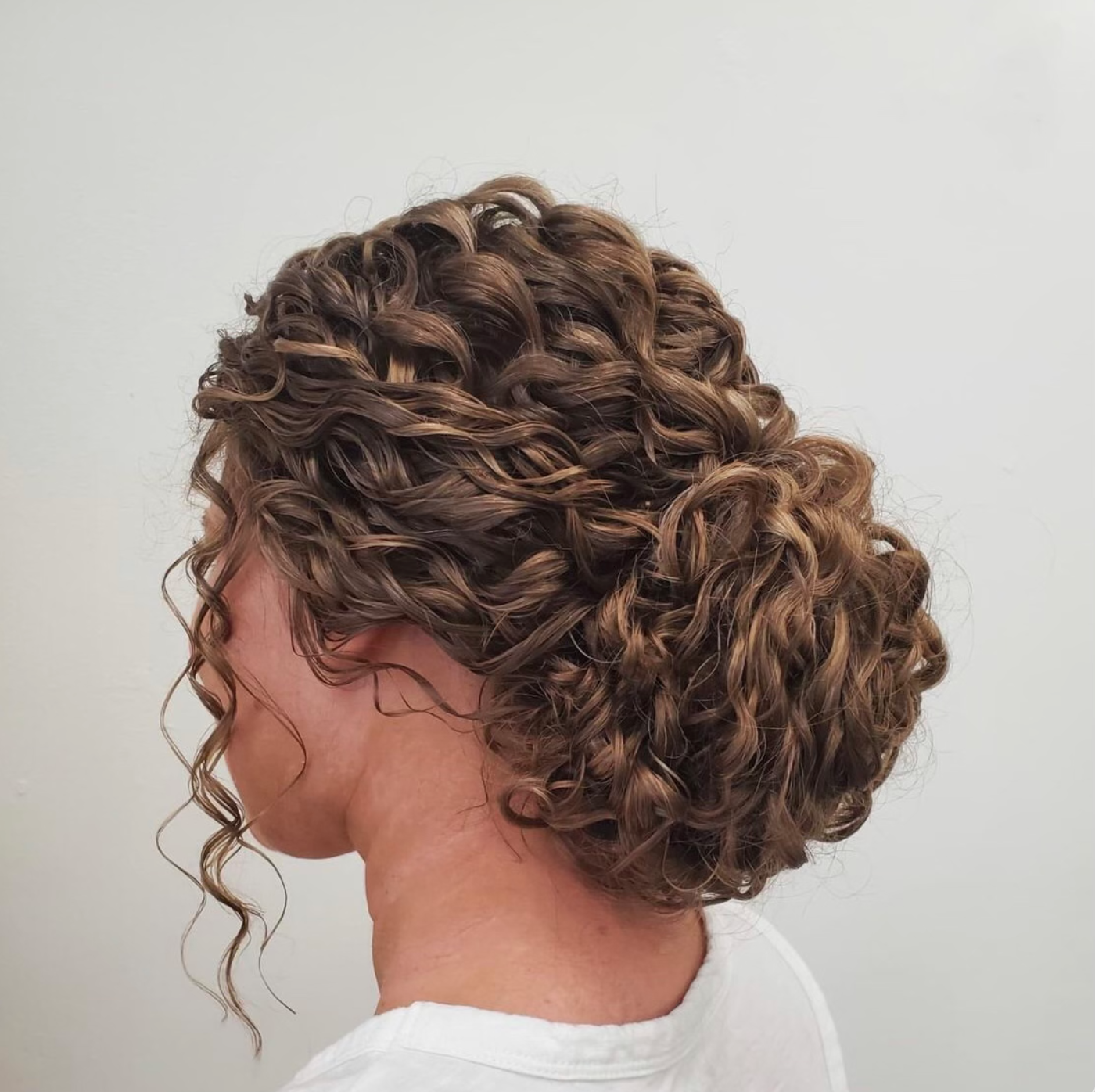 Curly Hair Bridal Style Updo